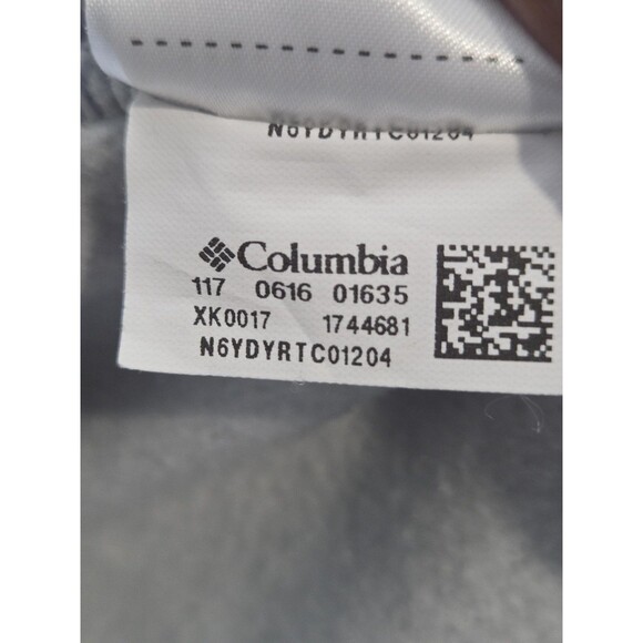 Columbia Hooded Jacket Womens Small Light Gray Quilted Full Zip Longline Fleece - Picture 10 of 10